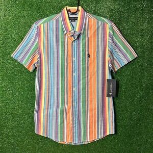 US Polo Assn. Multicolor Striped Short Sleeve Button up‎ shirt Size XS